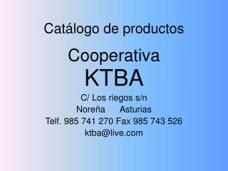 Catálogo de productos