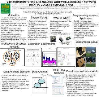 Vibration monitoring and analysis with wireless sensor network (WSN) to classify vehicles types