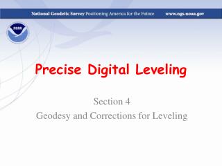 Precise Digital Leveling