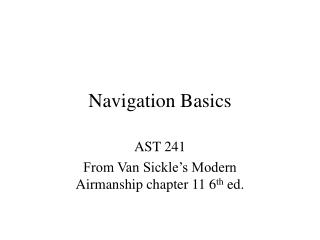Navigation Basics