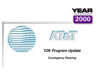 Y2K Program Update Contingency Planning