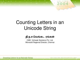 Counting Letters in an Unicode String