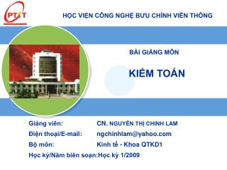 HỌC VIỆN CÔNG NGHỆ BƯU CHÍNH VIỄN THÔNG