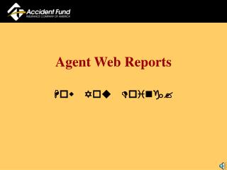 Agent Web Reports