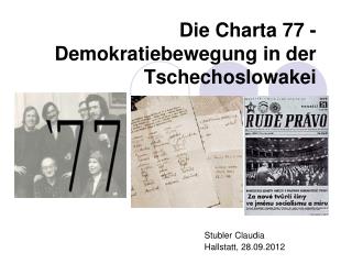 Die Charta 77 - Demokratiebewegung in der Tschechoslowakei