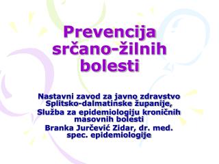 Prevencija srčano-žilnih bolesti