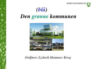 ( blå ) Den grønne kommunen Ordfører Lisbeth Hammer Krog