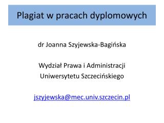 Plagiat w pracach dyplomowych