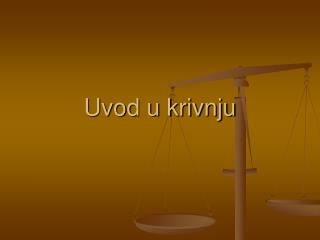 Uvod u krivnju