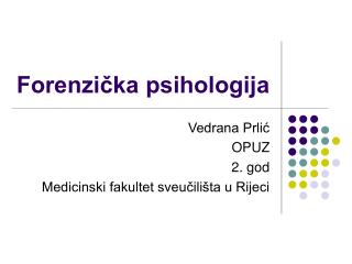 Forenzička psihologija