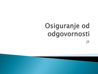 Osiguranje od odgovornosti