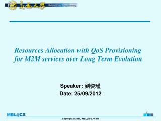 Resources Allocation with QoS Provisioning for M2M services over Long Term Evolution