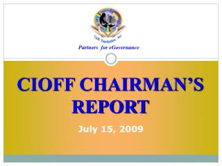 CIOFF CHAIRMAN’S REPORT
