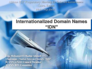 Internationalized Domain Names “IDN”