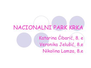 NACIONALNI PARK KRKA