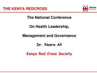 THE KENYA REDCROSS