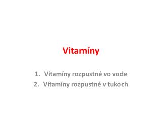 Vitamíny