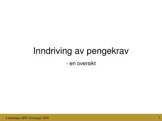 Inndriving av pengekrav