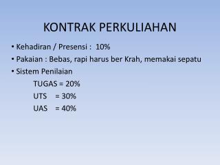 KONTRAK PERKULIAHAN