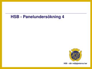 HSB - Panelundersökning 4
