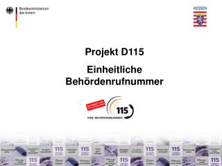 Projekt D115 Einheitliche Behördenrufnummer