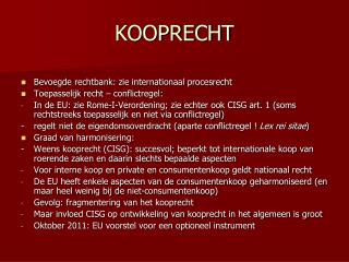 KOOPRECHT