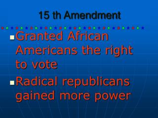 15 th Amendment