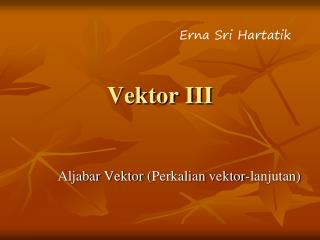 Vektor III