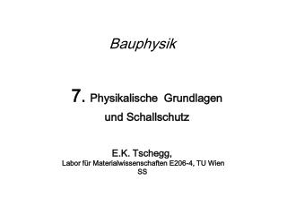 Bauphysik