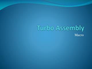 Turbo Assembly