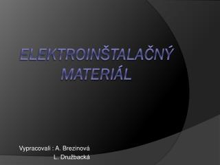 Elektroinštalačný materiál