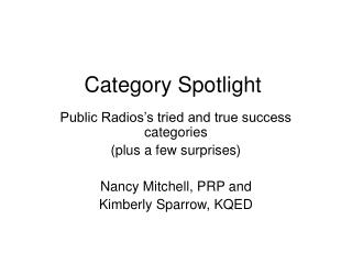 Category Spotlight