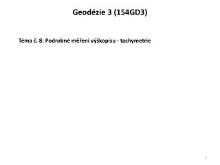 Geodézie 3 ( 154GD3 )