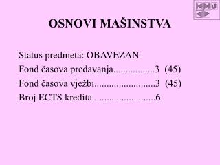 OSNOVI MAŠINSTVA