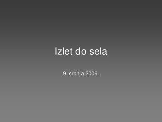 Izlet do sela