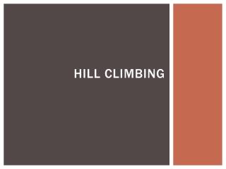 Hill Climbing