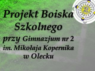 Projekt Boiska Szkolnego przy Gimnazjum nr 2 im. Mikołaja Kopernika w Olecku