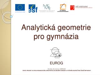 Analytická geometrie pro gymnázia