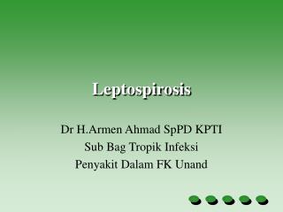 Leptospirosis