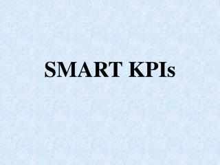 SMART KPIs