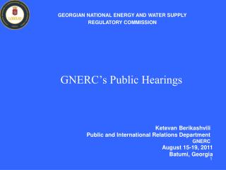 GNERC’s Public Hearings