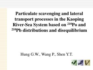 Hung G.W., Wang P., Shen Y.T.
