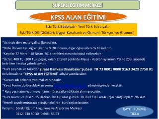 KPSS ALAN EĞİTİMİ