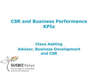 CSR and Business Performance KPIs