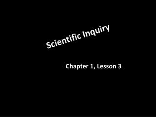 Scientific Inquiry