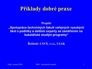 Příklady dobré praxe