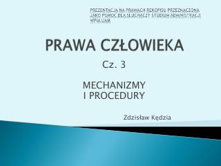 PRAWA CZŁOWIEKA