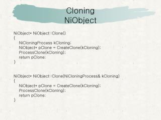 Cloning NiObject