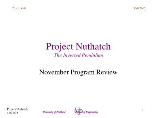 Project Nuthatch The Inverted Pendulum