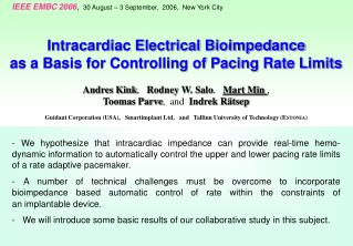 IEEE EMBC 2006 , 30 August – 3 September, 2006, New York City